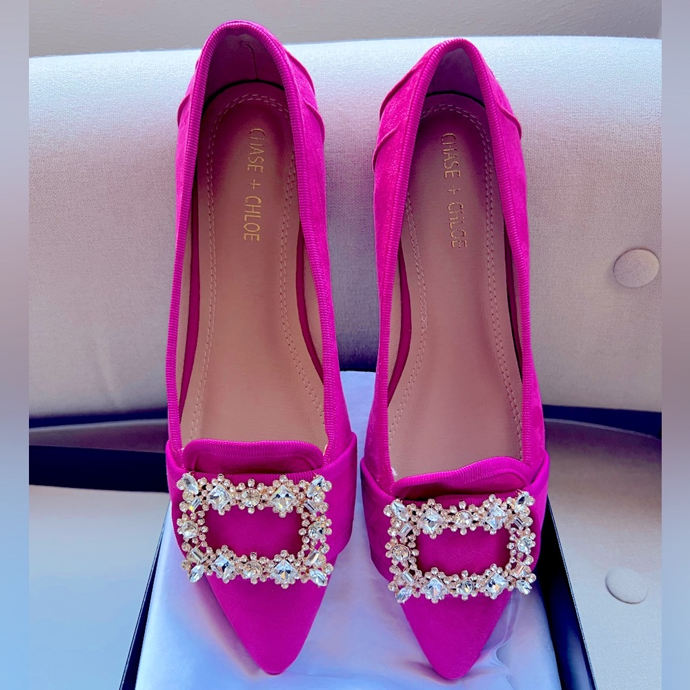 Vanderpump Embellished Faux Suede Flats